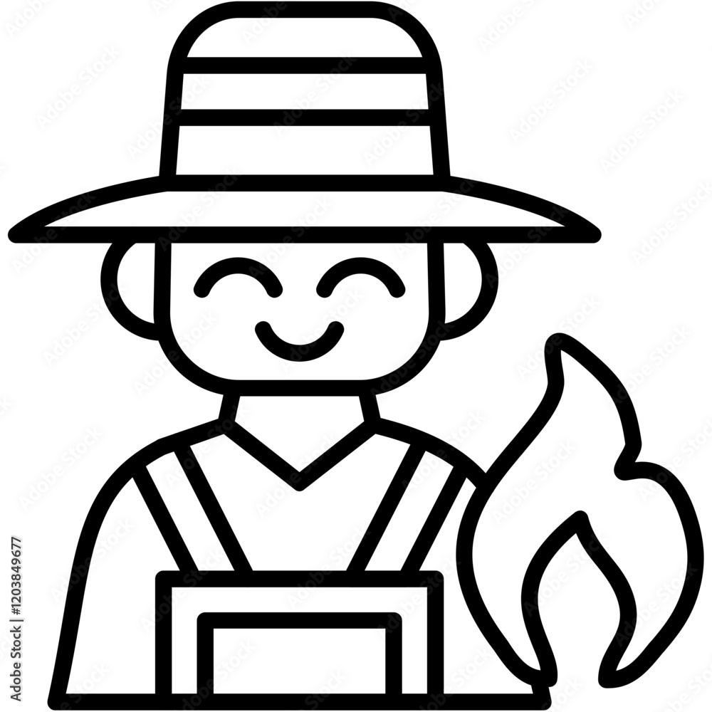 Fototapeta premium Firefighter Icon