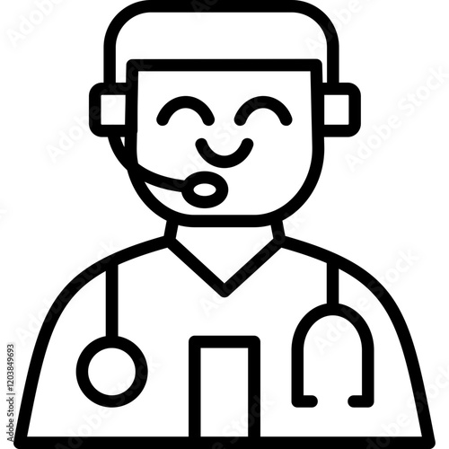 Customer Support Agent Icon