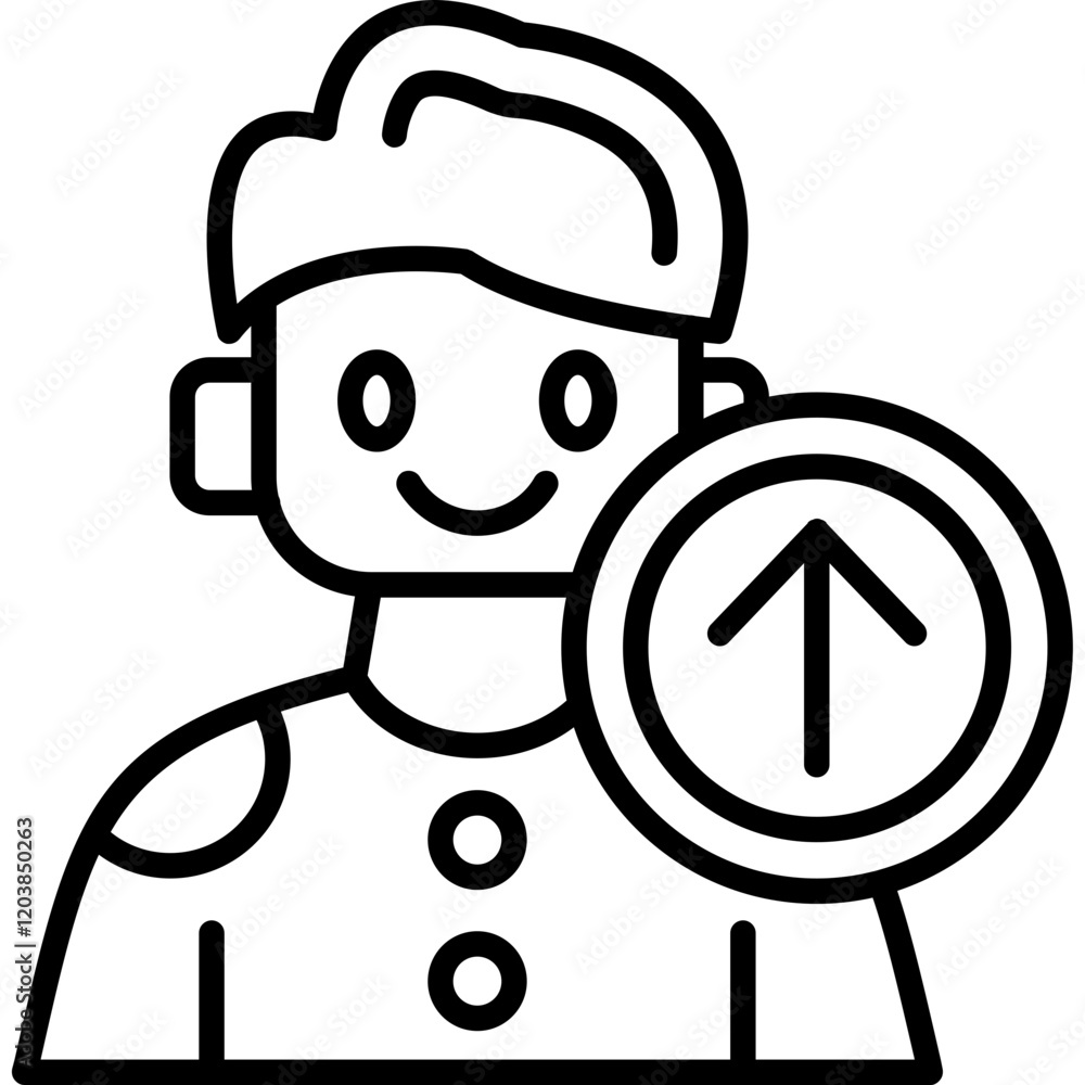 Fototapeta premium Profile Picture Upload Icon