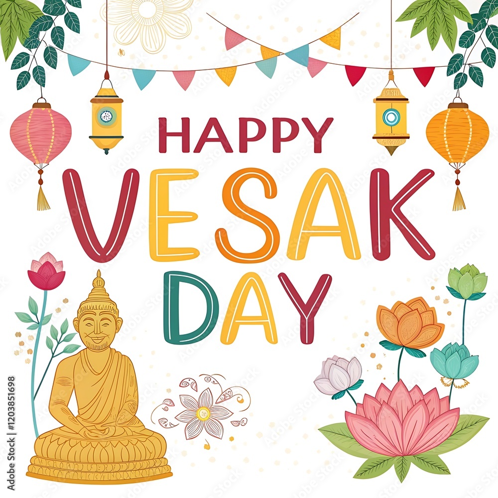 Obraz premium happy vesak day