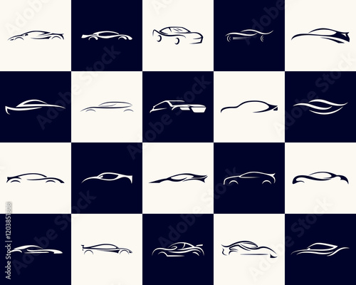 car icon vector collection