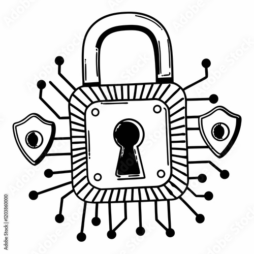 Lock Icon, illustration of lock