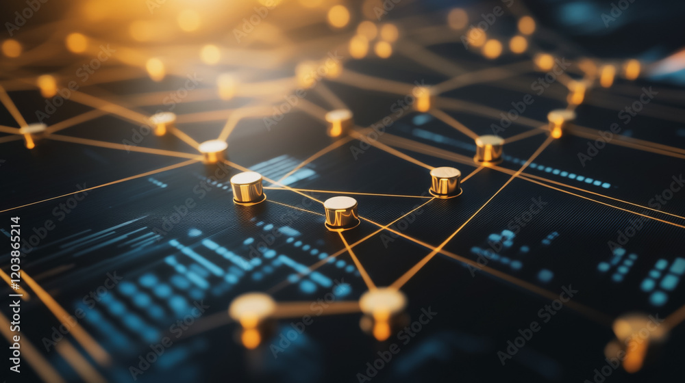 Obraz premium Abstract business Financial charts show a significant increase in profits in the stock market.This is driven by higher interest rates and continued growth. In the innovation world network of financial