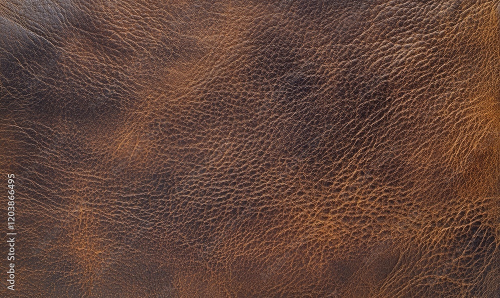 Close-up texture of brown leather with wrinkles and natural grain. Close-up texture of brown leather with wrinkles and natural grain.