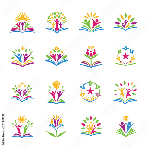 Inspiring Minds, Bright Futures logo design concept 
