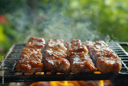 Summer Gathering with Friends Around the Grill photo