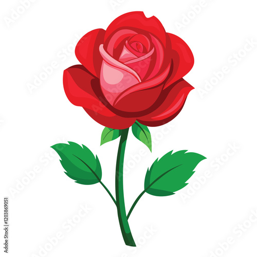 Simple and Elegant Rose Bouquet Illustration | Romantic Floral Art