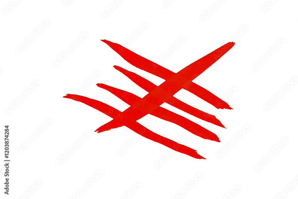 Red watercolor background. Artistic hand paint. Isolated on transparent background.
