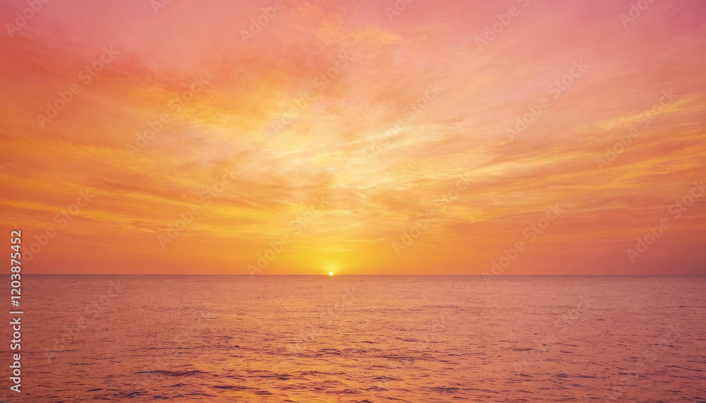 Textured sunrise background with golden yellow and coral pink brushstrokes Textured sunrise background with golden yellow and coral pink brushstrokes