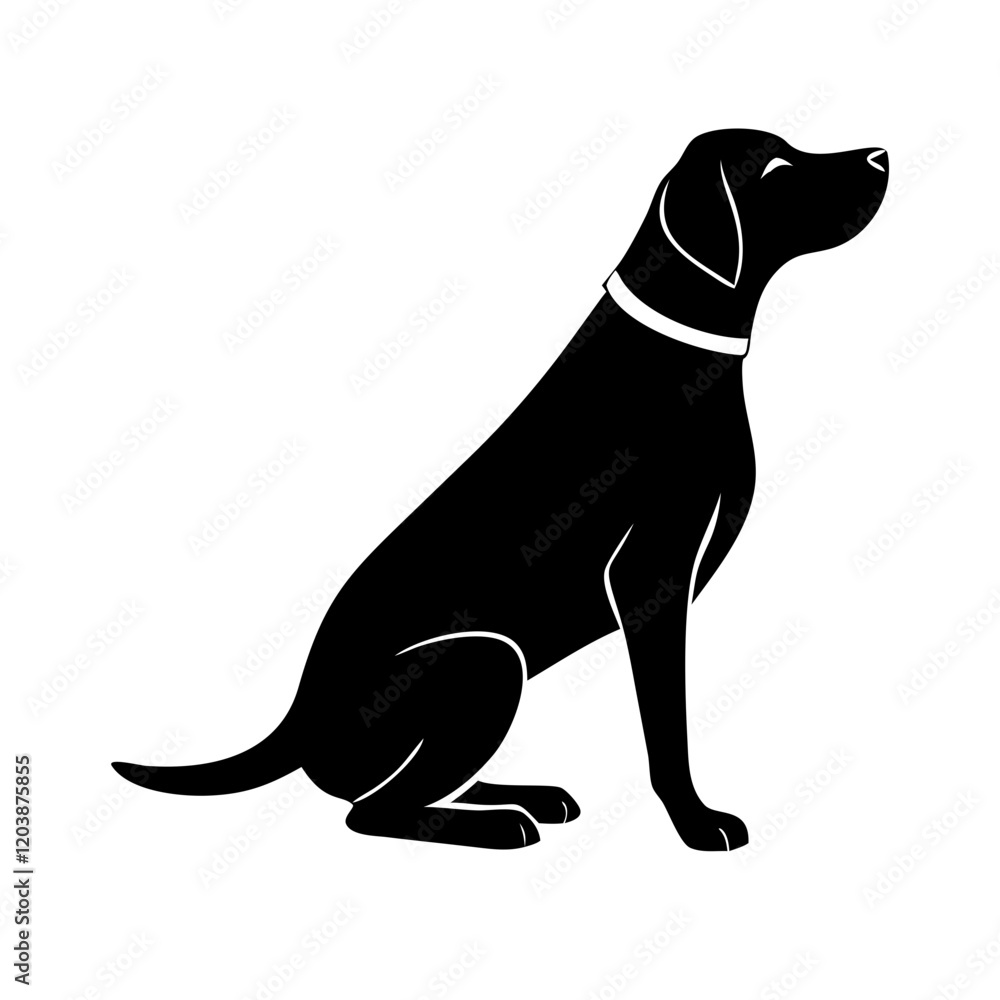 Modern dog illustration with a friendly and approachable style, ideal for pet stores, animal shelters, or branding purposes. Modern dog illustration with a friendly and approachable style, ideal for pet stores, animal shelters, or branding purposes.