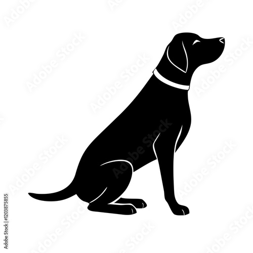 Modern dog illustration with a friendly and approachable style, ideal for pet stores, animal shelters, or branding purposes.