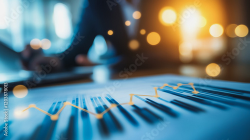 Wallpaper Mural Abstract business Financial charts show a significant increase in profits in the stock market.This is driven by higher interest rates and continued growth. In the innovation world network of financial Torontodigital.ca