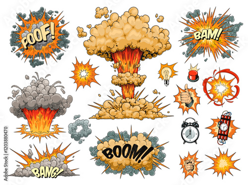 Bold colorful comic-style graphics