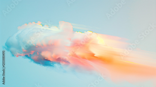 Wallpaper Mural Colorful cloud streaking across sky with pastel gradients.
 Torontodigital.ca