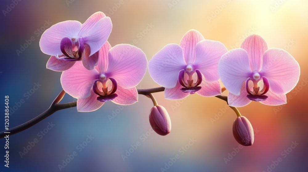 Obraz premium Elegant Pink Orchids in Soft Light