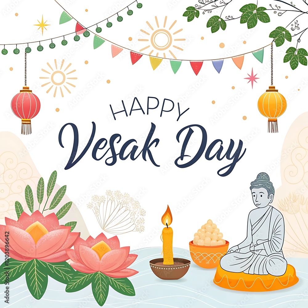 Fototapeta premium happy vesak day