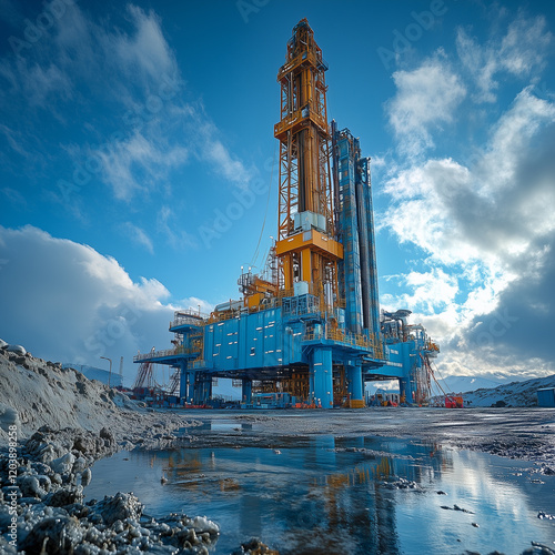 Offshore Drilling Rig in Arctic Environment