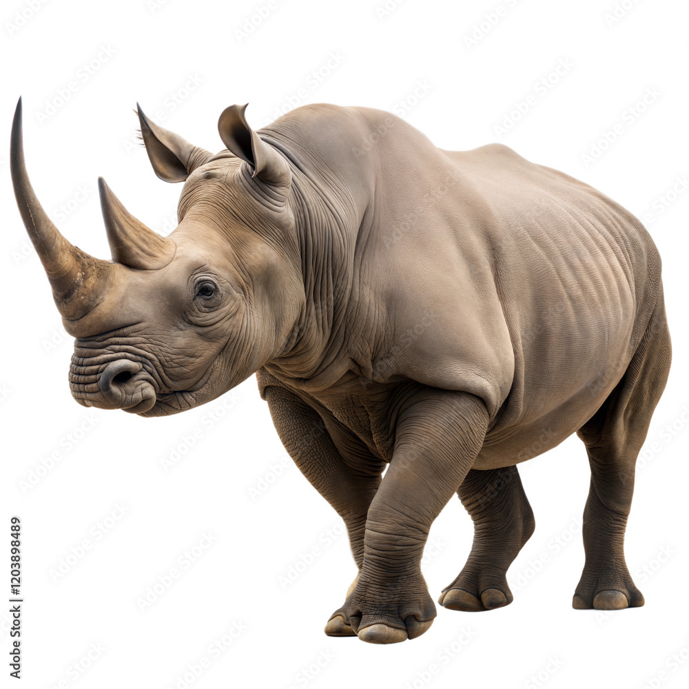 Fototapeta premium Black Rhinoceros AI Generated Image