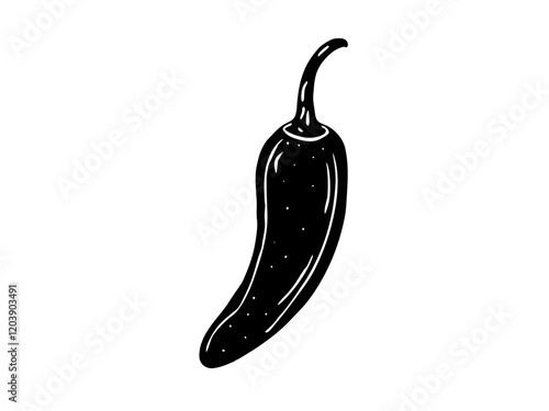 A Chili Pepper, Spicy Chili Art, Fun Pepper Illustration