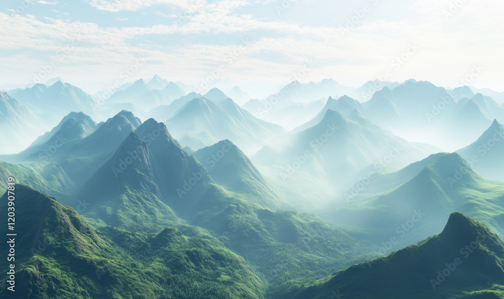 Beautiful view Mountains covered in cloud landscape Beautiful view Mountains covered in cloud landscape