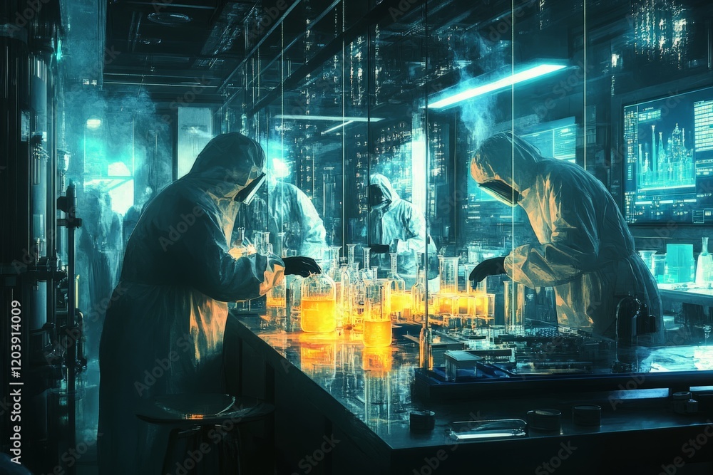 Scientific experimentation and research in a high-tech lab laboratory image futuristic close-up chemistry breakthrough Scientific experimentation and research in a high-tech lab laboratory image futuristic close-up chemistry breakthrough