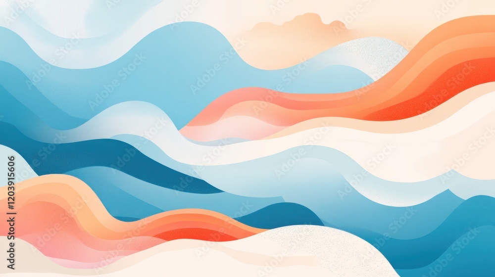 Abstract sky patterns with cloud formations in minimalist style illustration Abstract sky patterns with cloud formations in minimalist style illustration