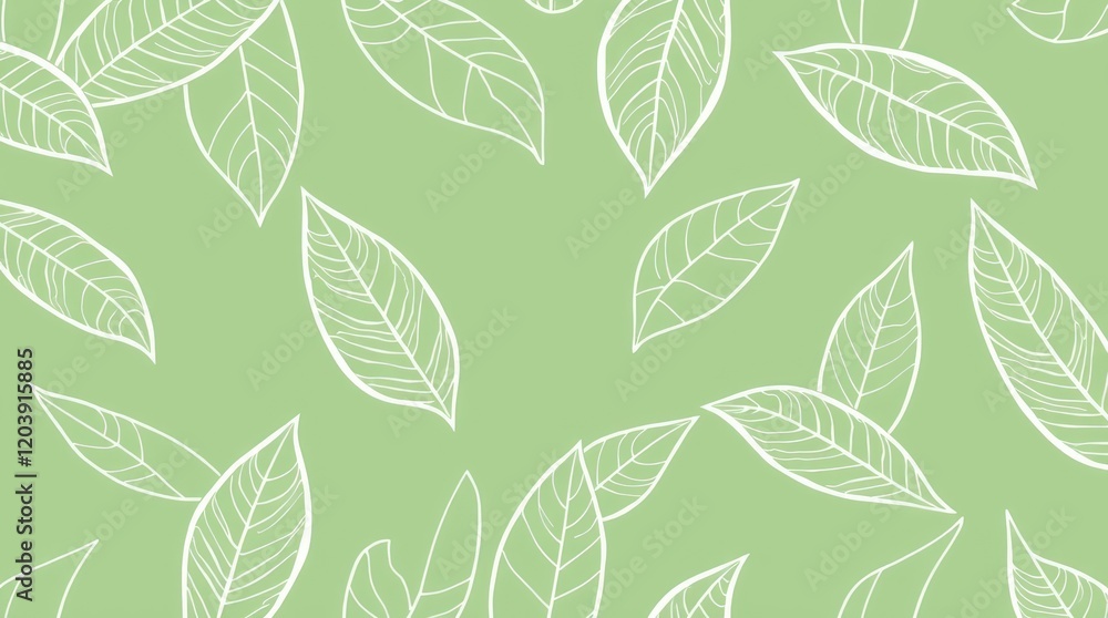 a seamless pattern featuring abstract, outlined tea or banana leaves. The luxury minimal style wallpaper uses hand-drawn line art, perfect for fabric, print, or cover design a seamless pattern featuring abstract, outlined tea or banana leaves. The luxury minimal style wallpaper uses hand-drawn line art, perfect for fabric, print, or cover design