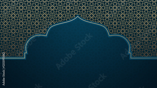 Oriental Greeting Design for Culture or Islamic Theme. Eid Al-Fitr Mubarak, Ramadan Kareem, Islamic Style Greeting Background Collection Set with Arabic Ornaments. 