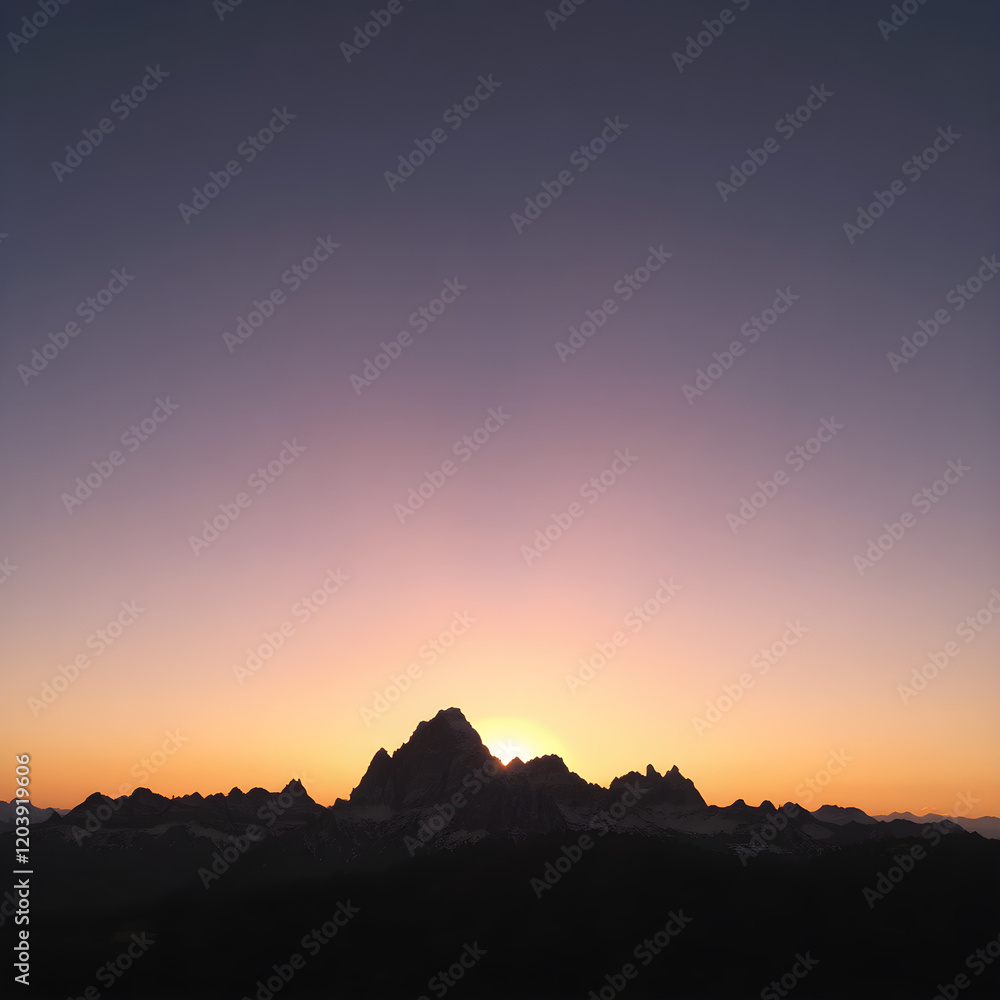 Fototapeta premium sunset in the mountains