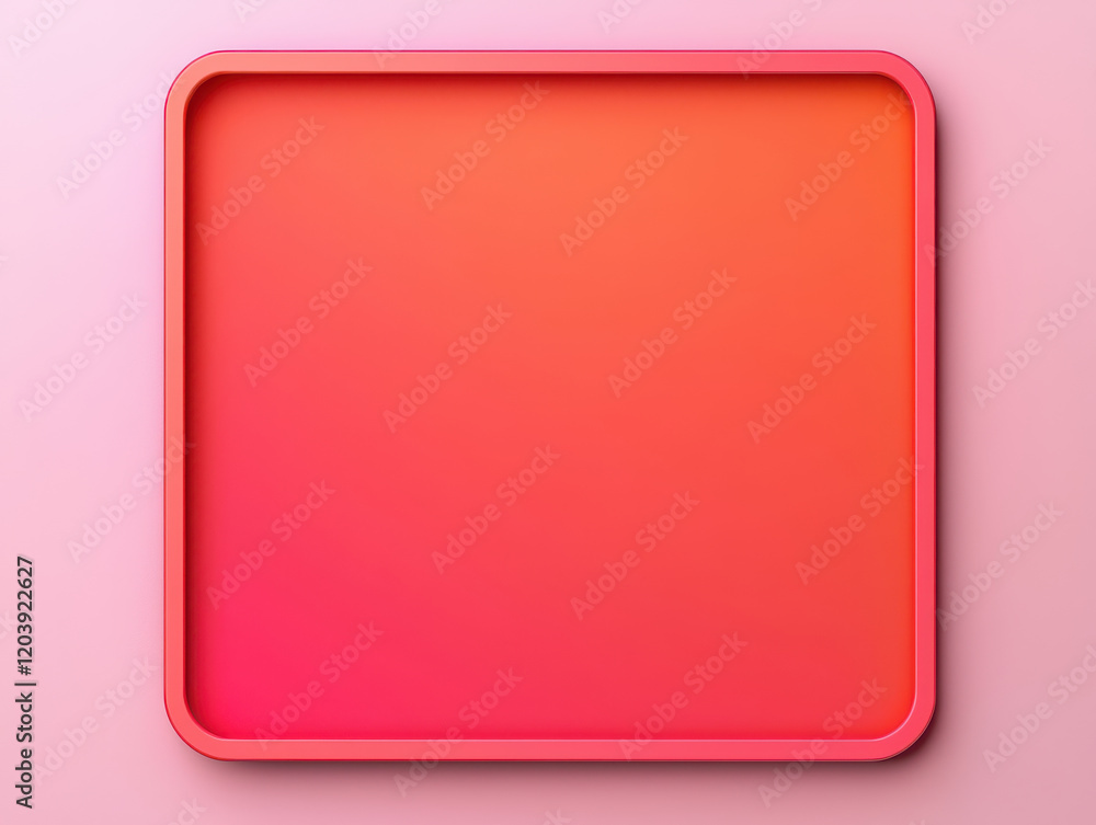 Minimalist square frame with vibrant red and orange gradient background Minimalist square frame with vibrant red and orange gradient background