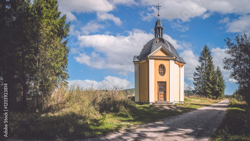 Czech chapel near Horni Blatna city in Krusne hory