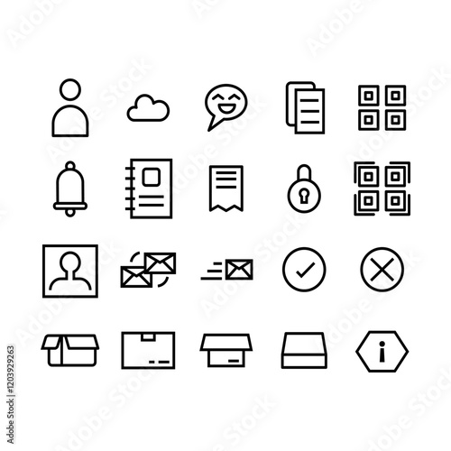 Set icon, representing a collection or group of related items or tools.