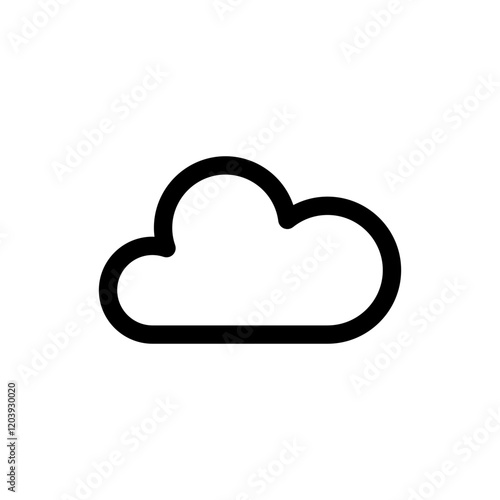 Cloud icon, representing weather, storage, or a soft, fluffy appearance.

Keyword: