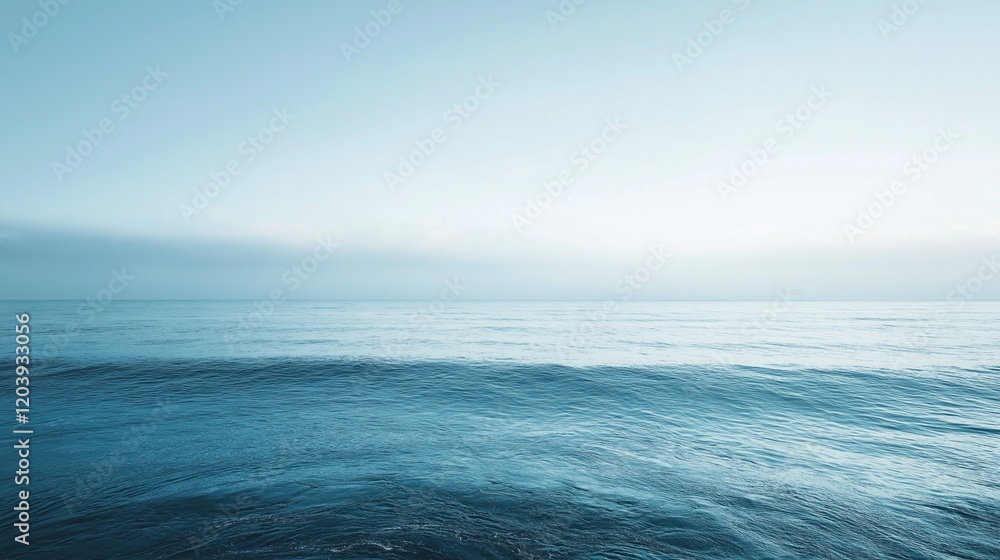 Fototapeta premium Peaceful waters with ample blank copy space