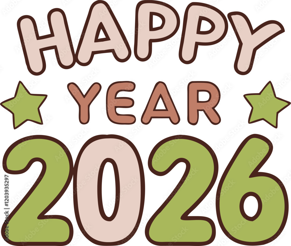 Festive New Year 2026 Text Design – Free SVG Download Festive New Year 2026 Text Design – Free SVG Download
