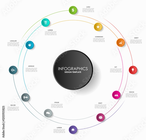 Infographic design template with place for your data. Vector illustration.