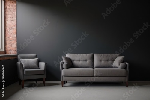 Specious livingroom with sofa photo