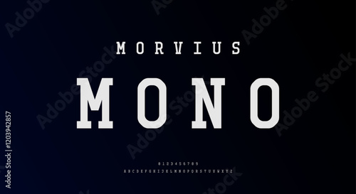 Modern monospace serif font design