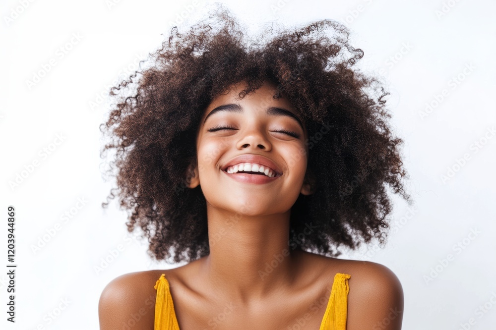 Smiling African American girl with joyful expression in bright setting during daytime Smiling African American girl with joyful expression in bright setting during daytime