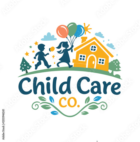 Baby shop child care day care school and kids logo day care create distinctive mother care vector eps logo design