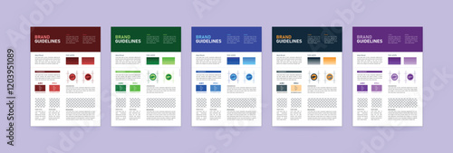 Brand Guidelines Presentation, A4 Brand Guidelines poster design, Brand Guideline Layout Set, Minimalist Brand Guidelines, Brand identity Template.