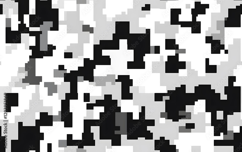 Digital camouflage background, army black, white, and gray color, with a blend of natural colors used for camouflage Digital camouflage background, army black, white, and gray color, with a blend of natural colors used for camouflage