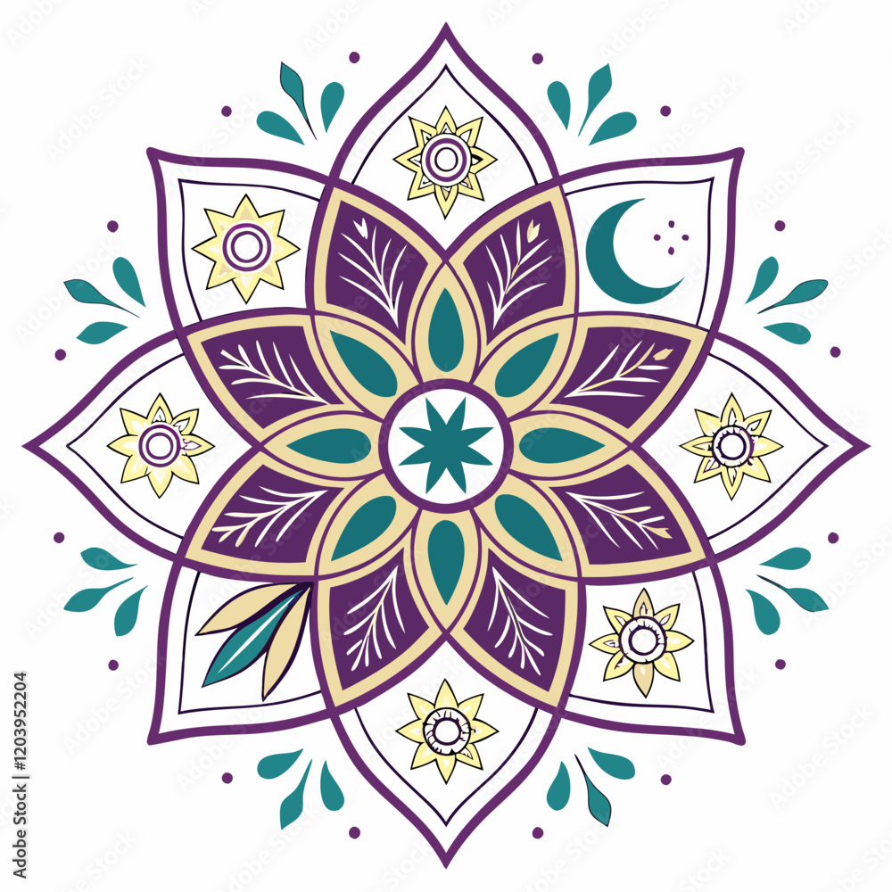 mandala Ramadan Kareem silhouette vector illustration mandala Ramadan Kareem silhouette vector illustration