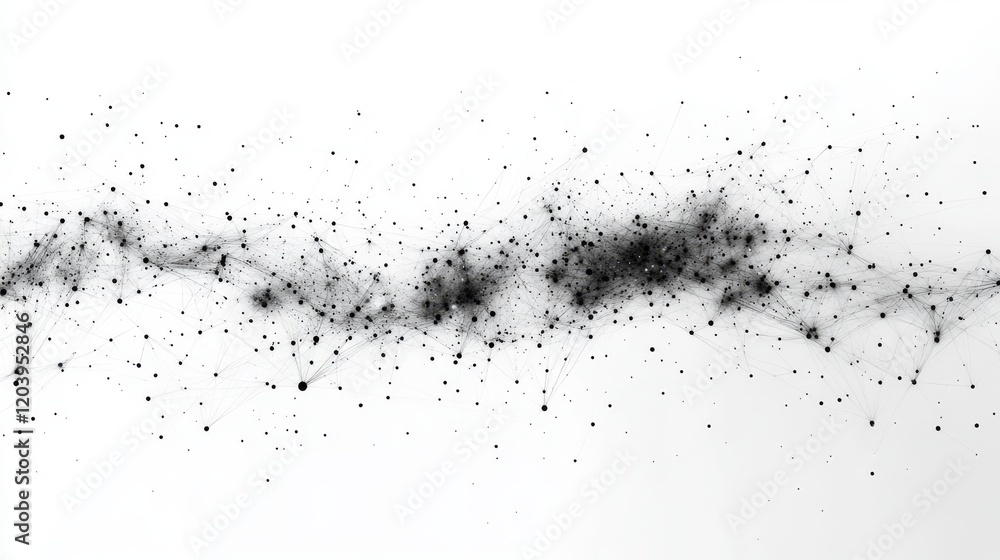 Obraz premium Abstract Network of Connected Points and Lines Forming a Complex Structure, creating a visually dynamic design ideal for technology related backgrounds