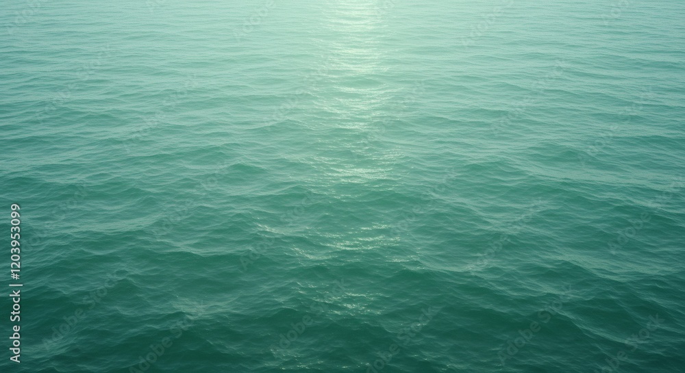 Serene Teal Ocean Water Texture Calm Sea Surface Ripple Pattern Background