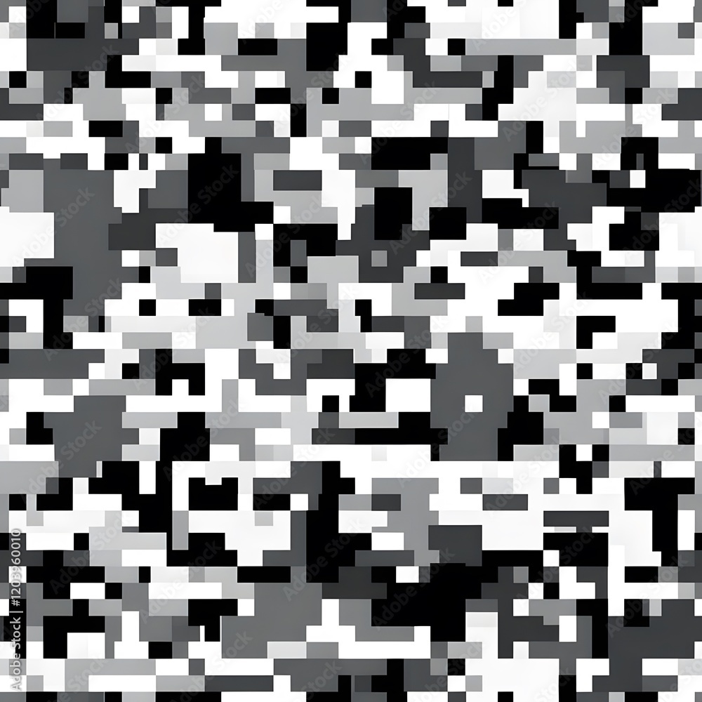 Digital camouflage background, army black, white, and gray color, with a blend of natural colors used for camouflage Digital camouflage background, army black, white, and gray color, with a blend of natural colors used for camouflage