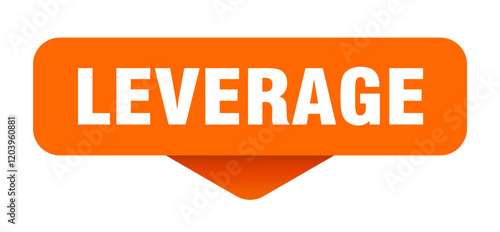 leverage sticker. leverage sign on transparent background