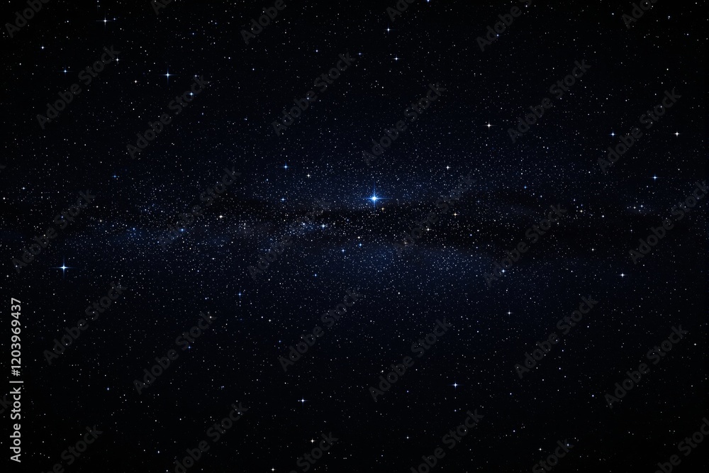 Obraz premium Starry night sky filled with countless sparkling stars on a dark cosmic background.