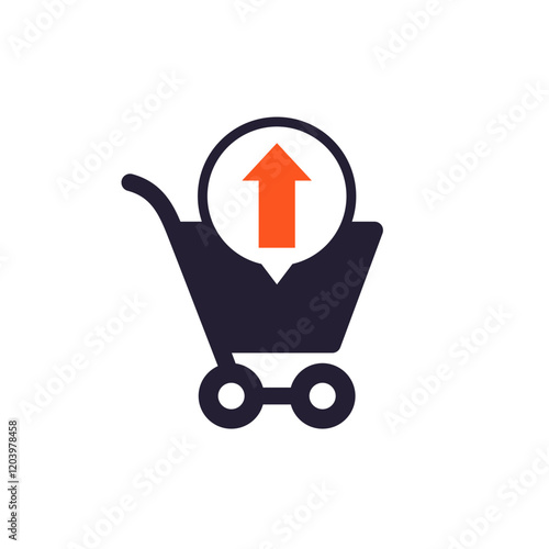 overconsumption icon with a shopping cart