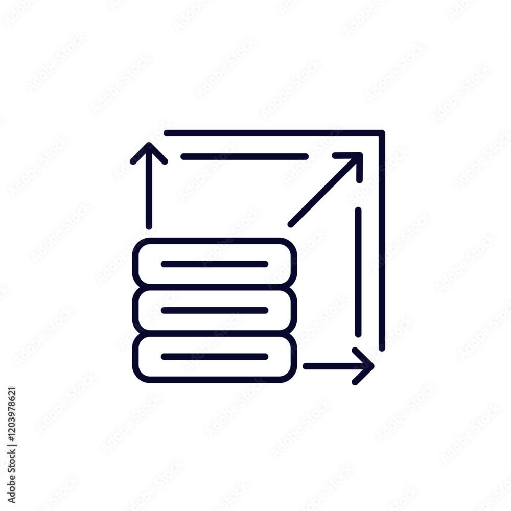Scalability line icon, scalable technology solutions Scalability line icon, scalable technology solutions
